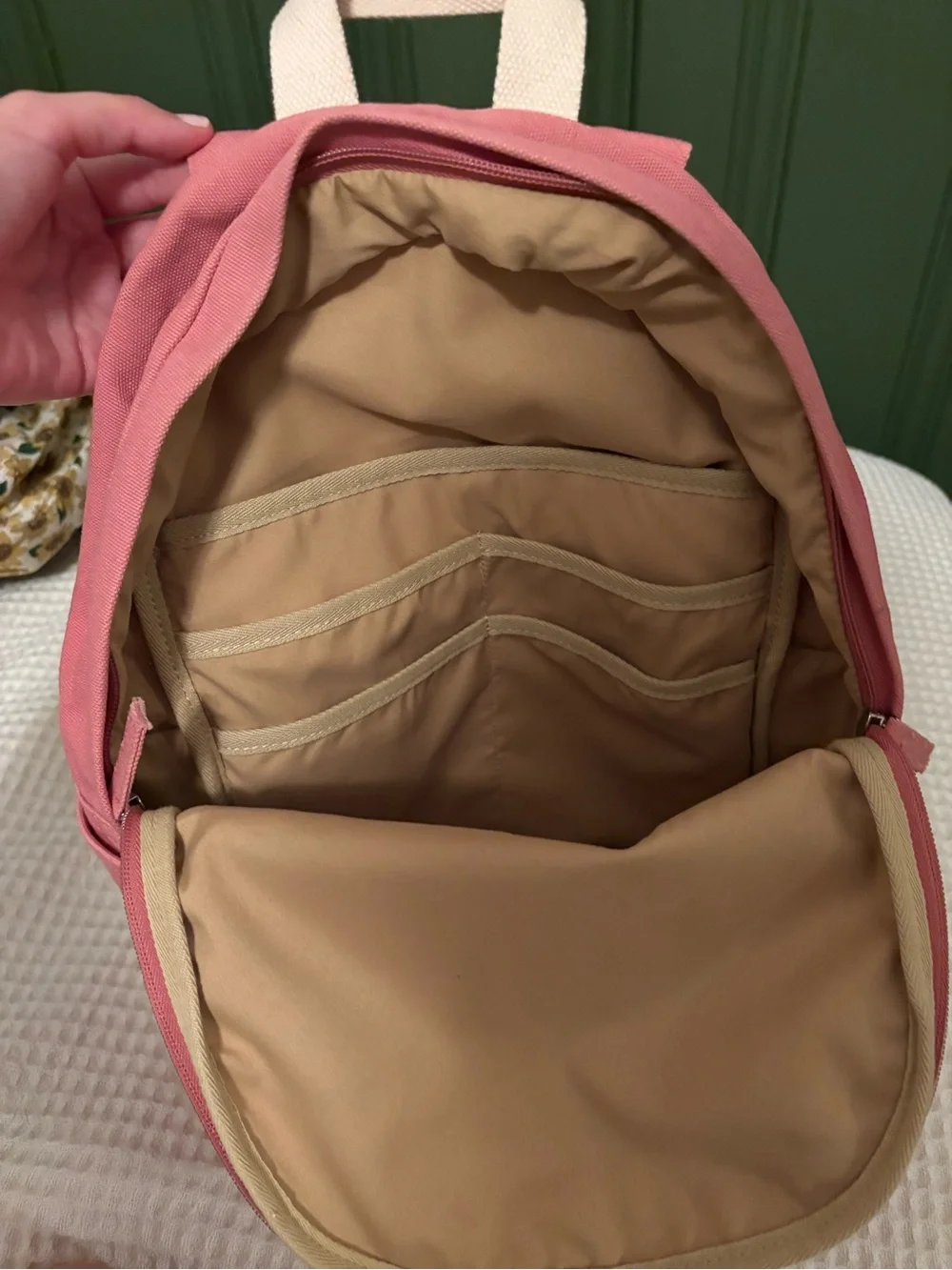 Women’s Pink Canvas Backpack - Unbranded